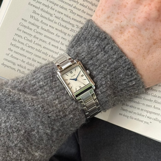 CLUSE Anglée Watch Steel, Full Silver Colour CW16602 - Watch on model