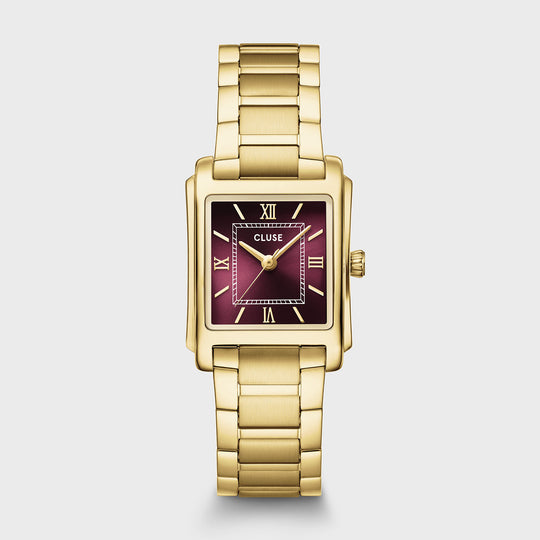 CLUSE Anglée Watch Steel, Dark Cherry, Gold Colour CW16603 - Watch