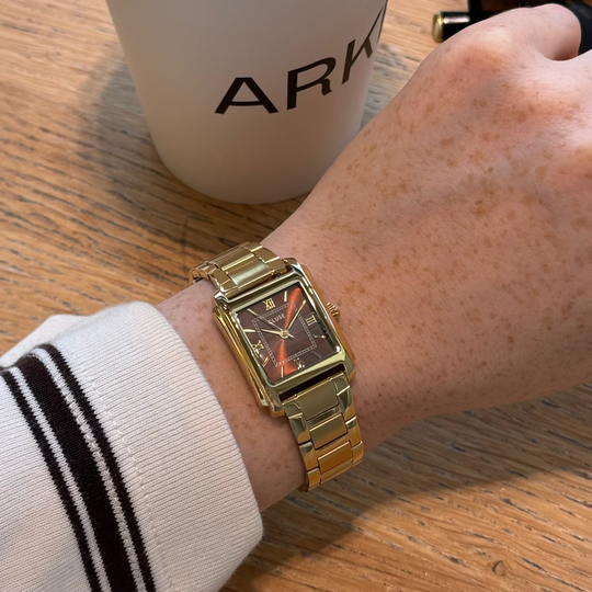 CLUSE Anglée Watch Steel, Brown, Gold Colour CW16604 - Watch on model