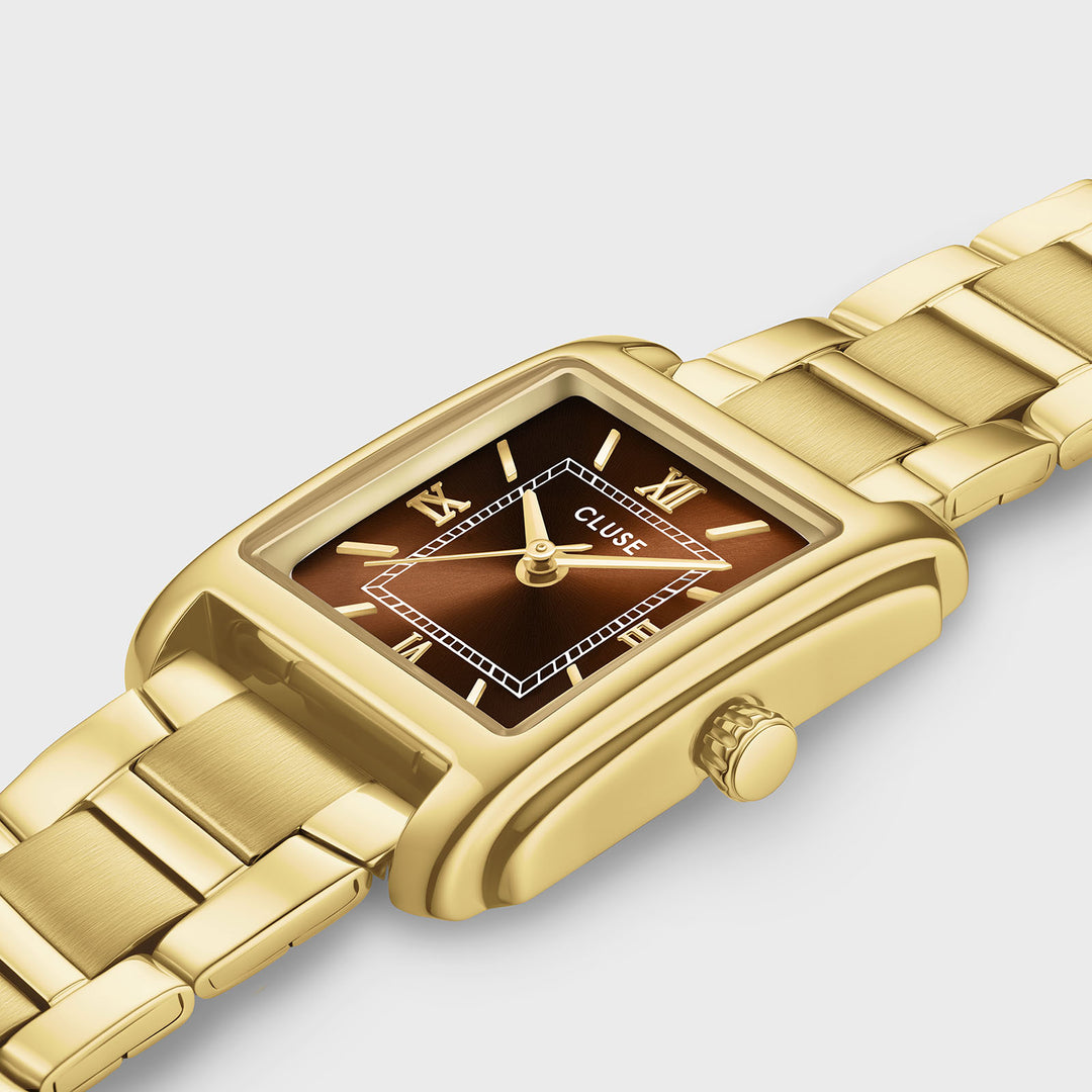 CLUSE Anglée Watch Steel, Brown, Gold Colour CW16604 - Watch case detail