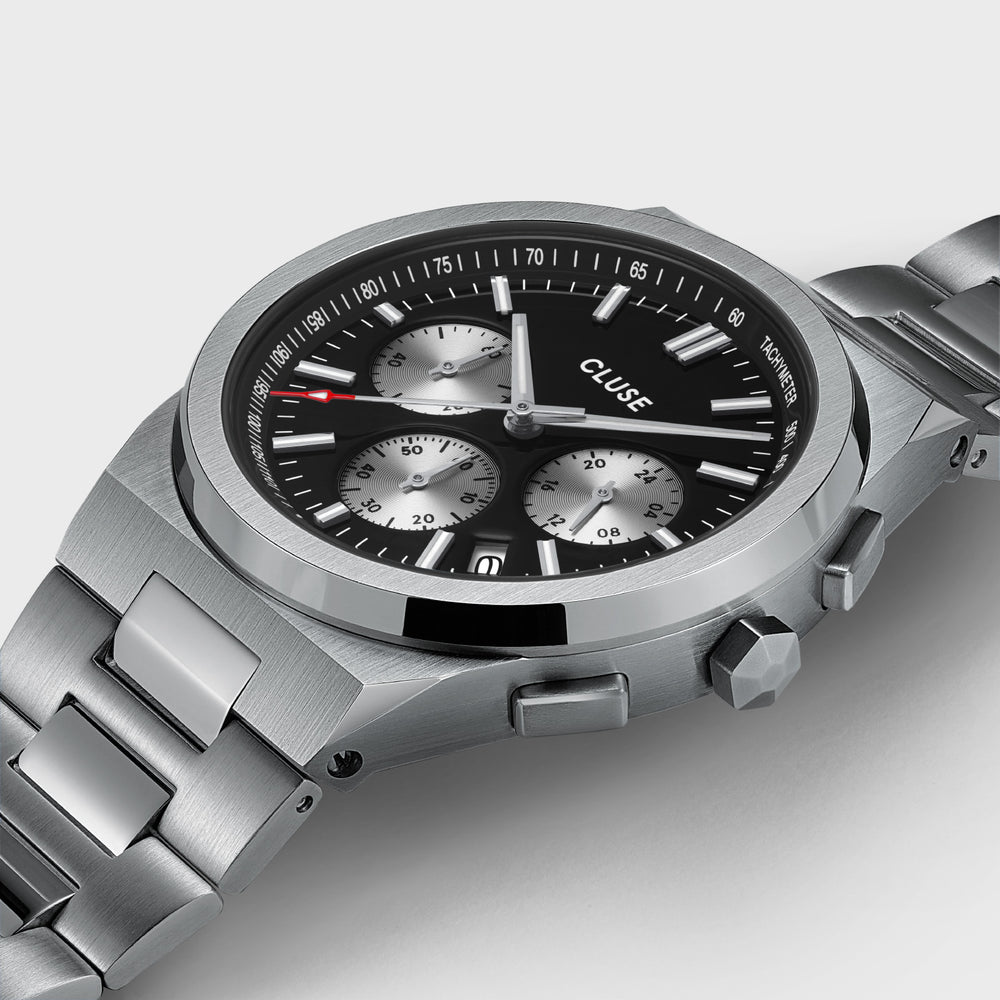 Vigoureux Chrono Steel Silver, Silver Colour CW20806 - Watch case detail