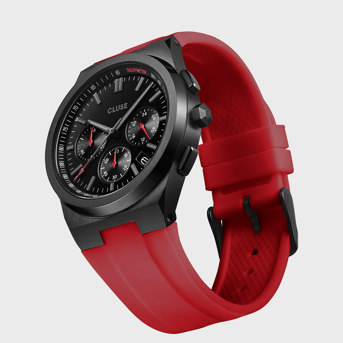 Red silicone watch sale