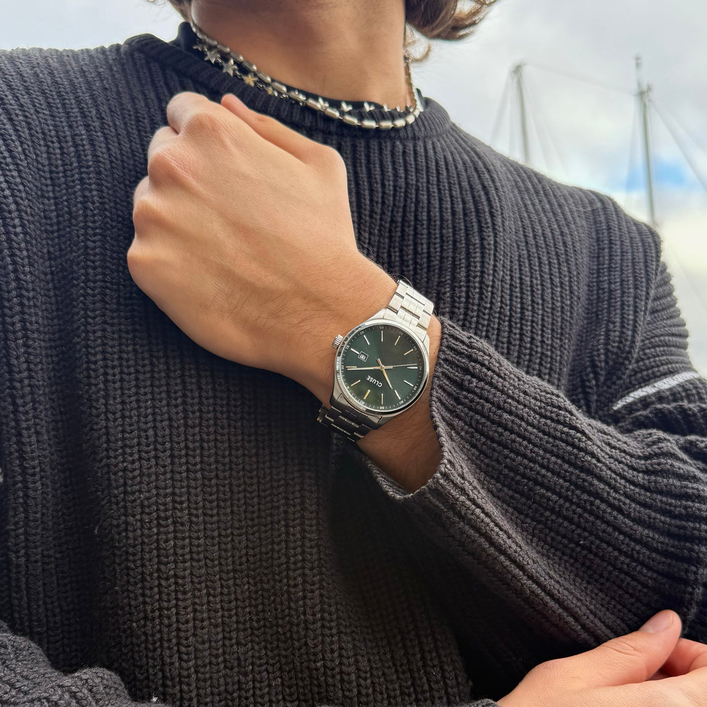 CLUSE Anthéor Watch CW20902 Silver/Green - Official CLUSE Store