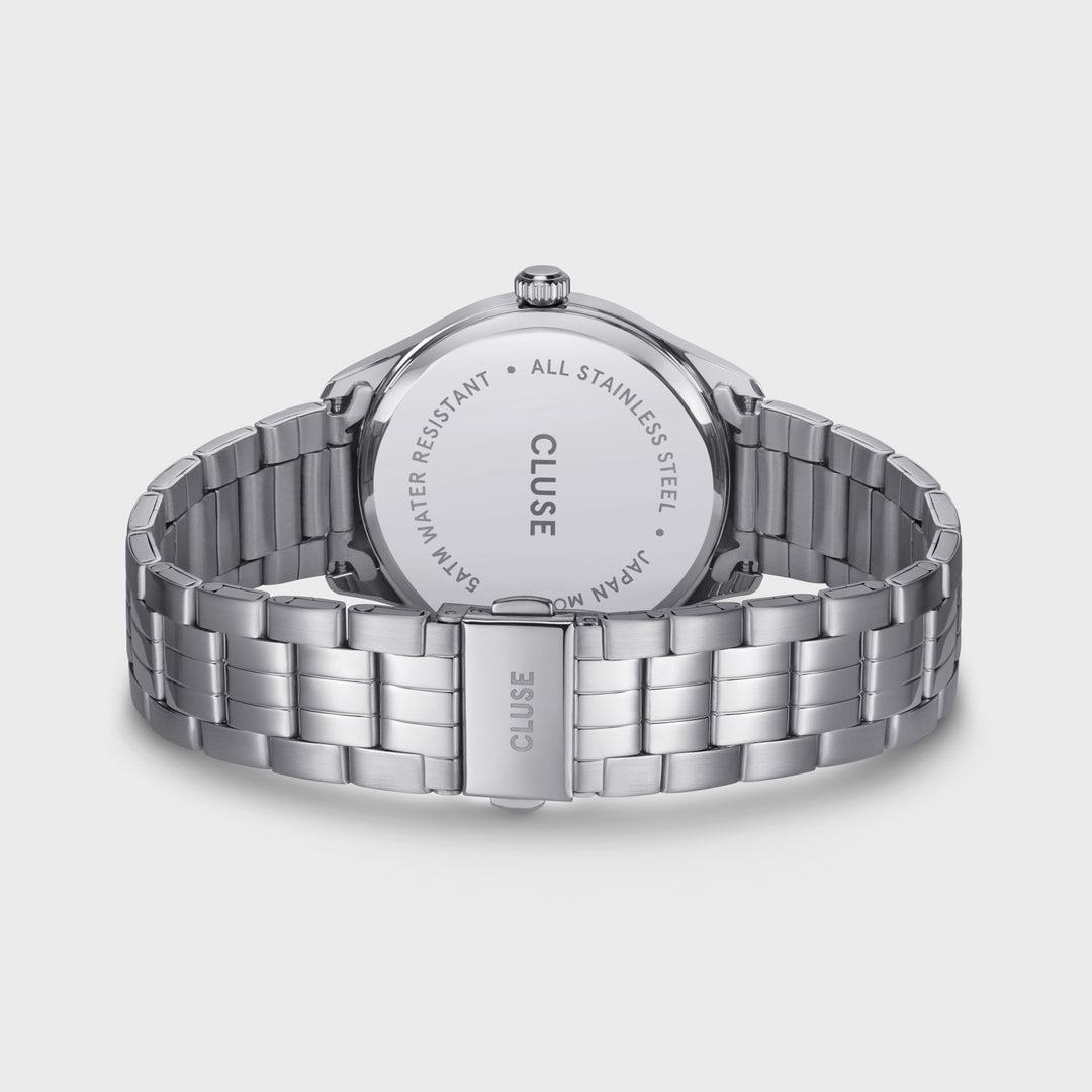 CLUSE Anthéor Silver/Black CW20904 - Watch clasp and back