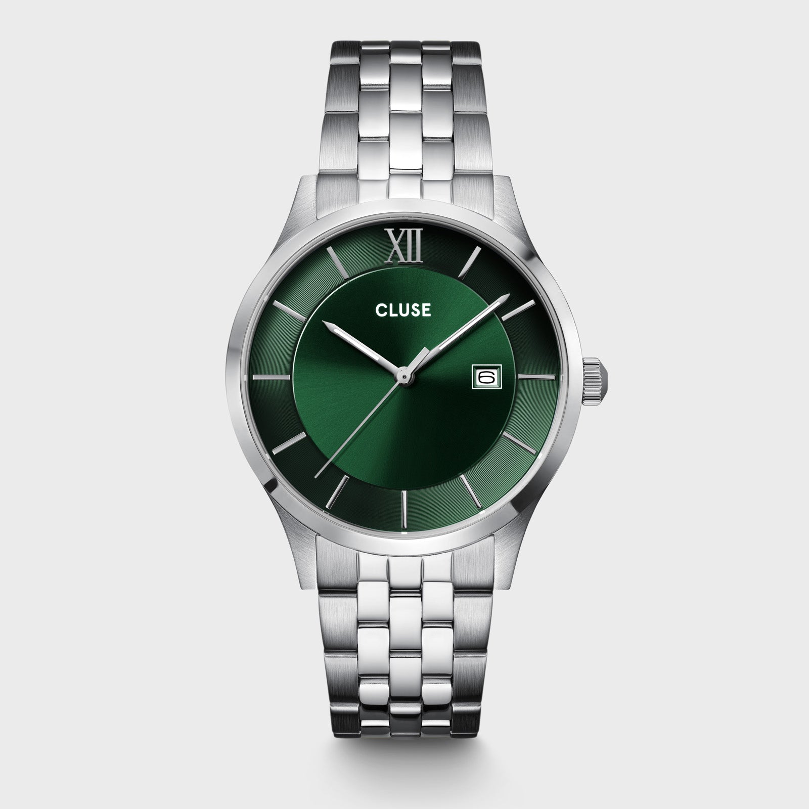 Aravis 3-hand Watch, green, silver colour CW22702 - frontal image
