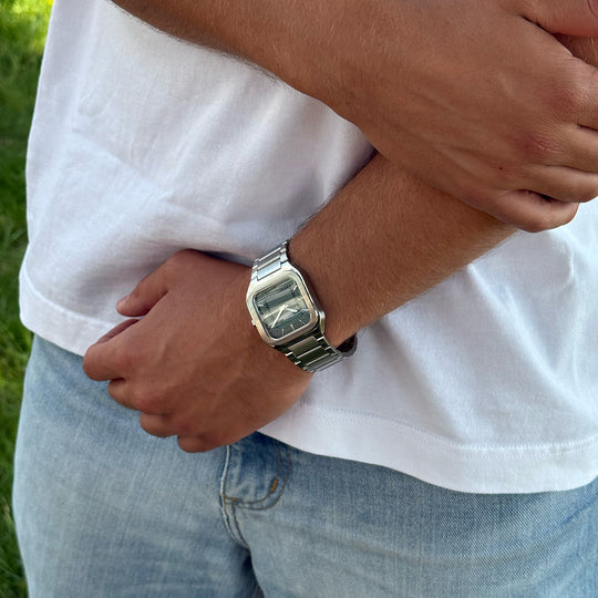 Quadrus Steel, Green, Silver Colour CW25702 - Watch on influencer