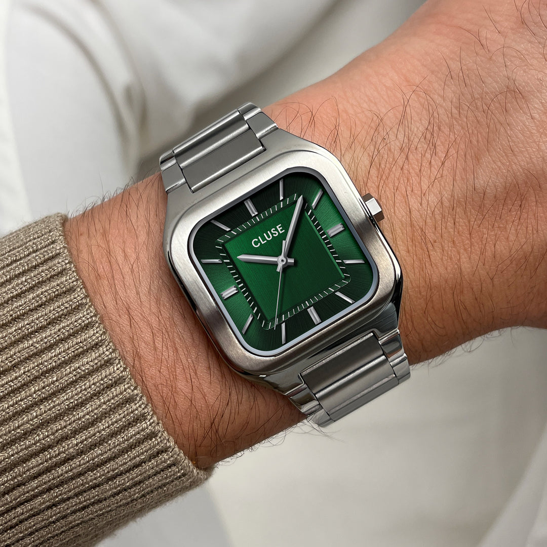 Quadrus Steel, Green, Silver Colour CW25702 - Watch on wrist