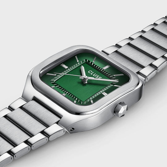 Quadrus Steel, Green, Silver Colour CW25702 - Watch case detail