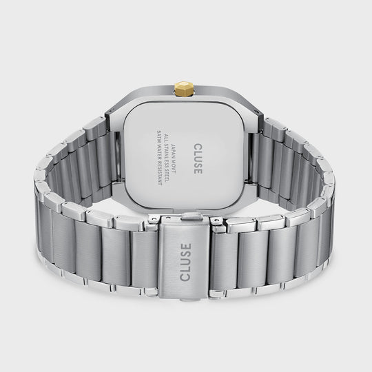 CLUSE Quadrus Multifunction Steel, Silver, Two Tone CW26201 - Watch clasp and back