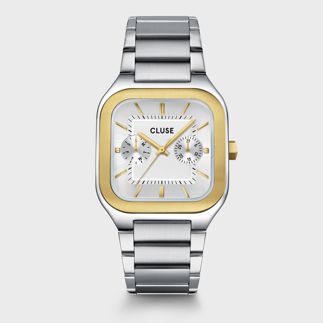 CLUSE Quadrus Multifunction Steel, Silver, Two Tone CW26201 - Watch