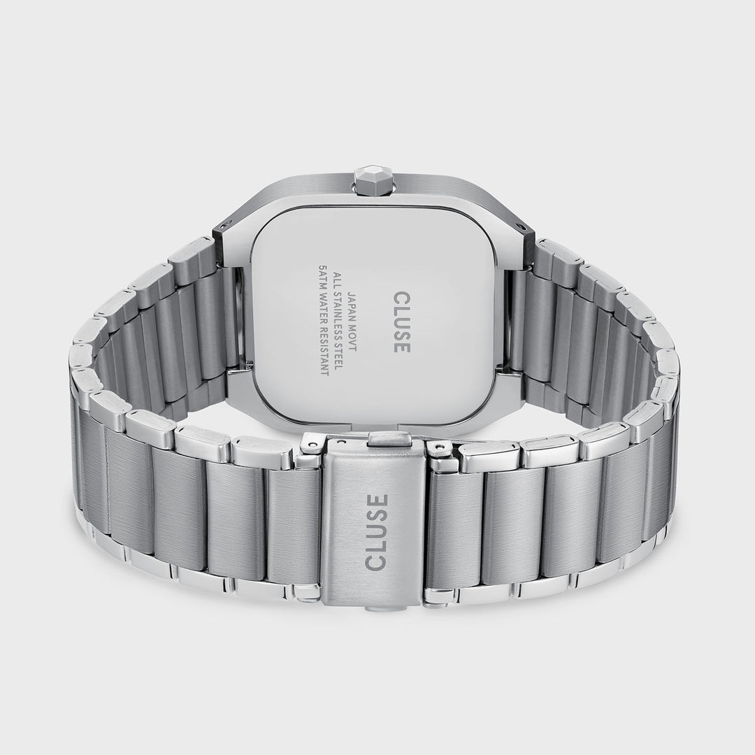 CLUSE Quadrus Multifunction Steel, Green, Silver Colour CW26202 - Watch clasp and back