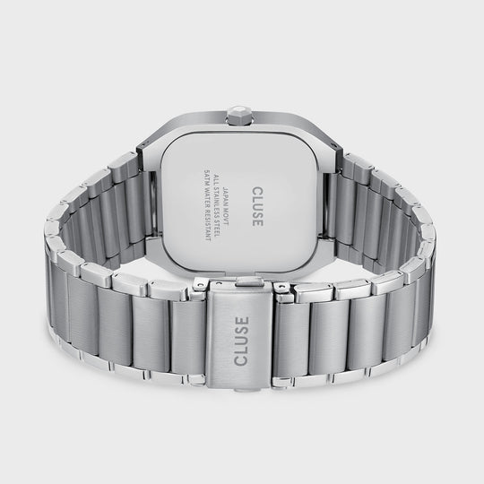 CLUSE Quadrus Multifunction Steel, Green, Silver Colour CW26202 - Watch clasp and back