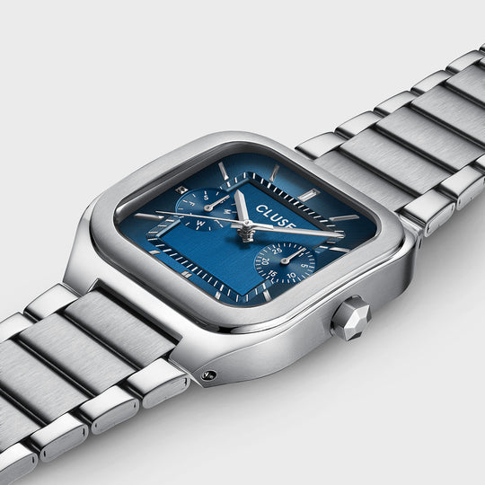 CLUSE Quadrus Multifunction Steel, Blue, Silver Colour CW26209 - Watch details