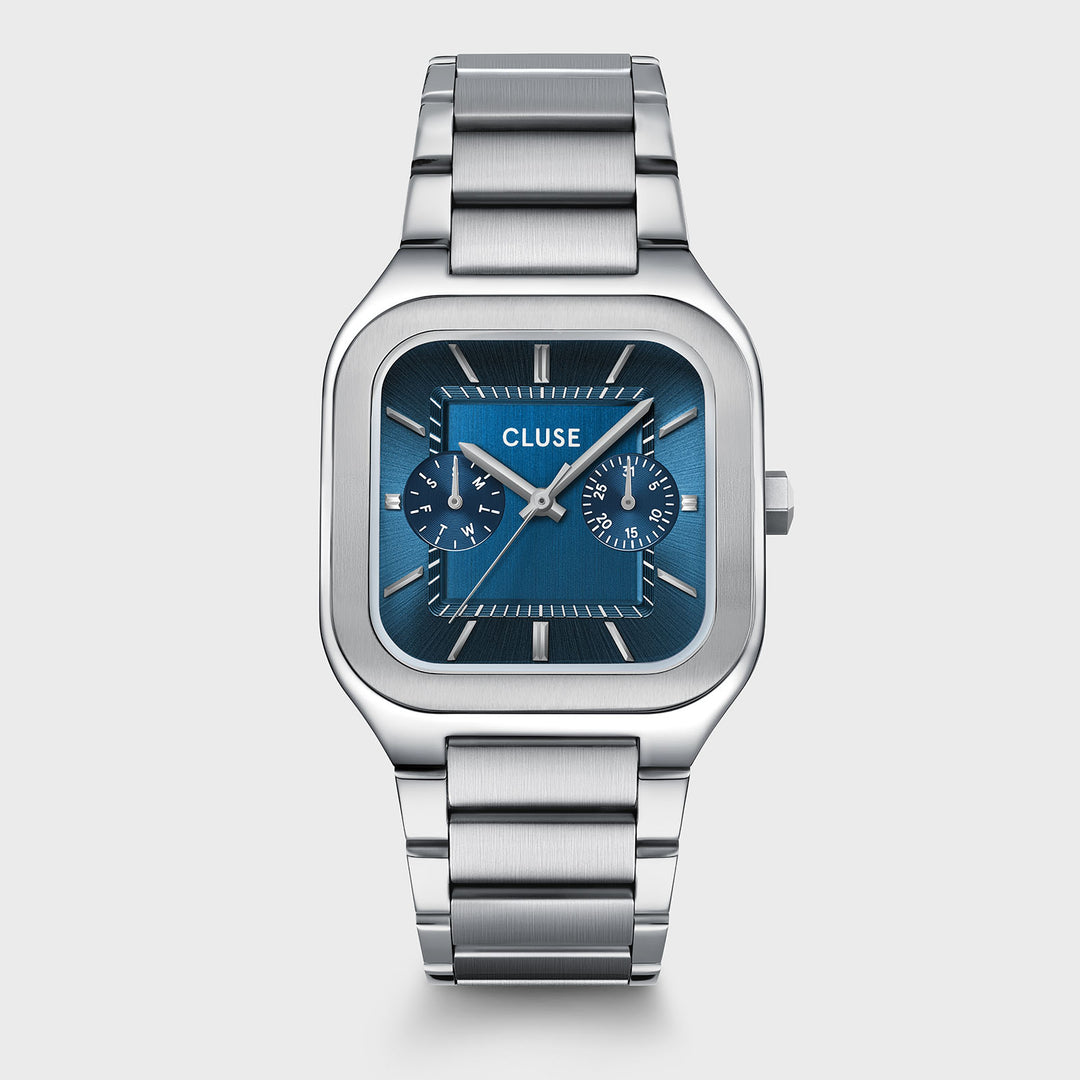 CLUSE Quadrus Multifunction Steel, Blue, Silver Colour CW26209 - Watch