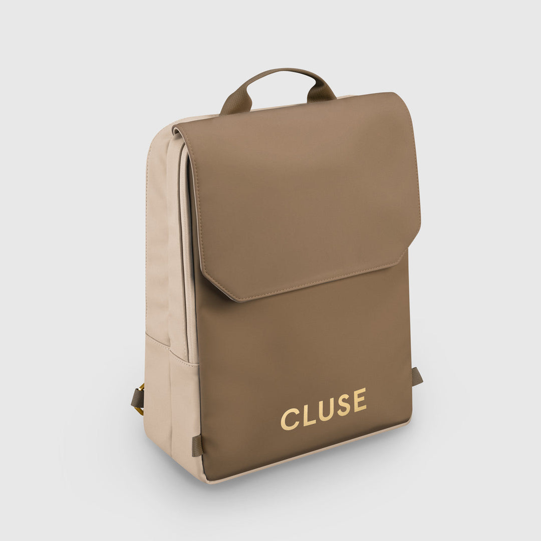 CLUSE Le Réversible Beige/Dark Brown CX03509 - Backpack side Dark brown