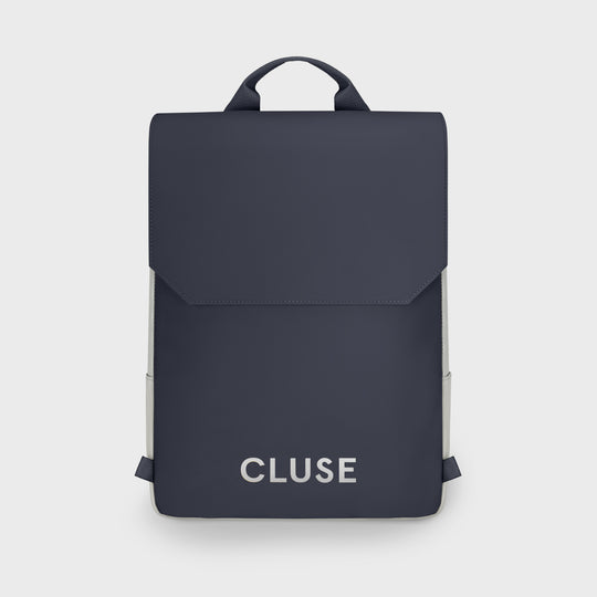 CLUSE Le Réversible Backpack Light Grey Navy Silver Colour CX03512 - Backpack Frontal Navy