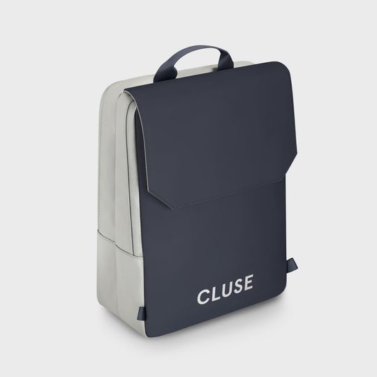 CLUSE Le Réversible Backpack Light Grey Navy Silver Colour CX03512 - Backpack side Navy