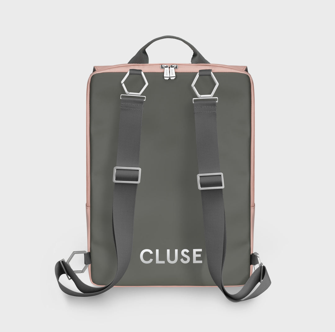 CLUSE Le Réversible Backpack Rose Dark Grey Silver Colour CX03513 - Backpack back Pink