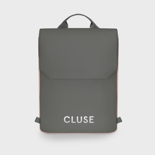 CLUSE Le Réversible Backpack Rose Dark Grey Silver Colour CX03513 - Backpack Frontal Dark Grey