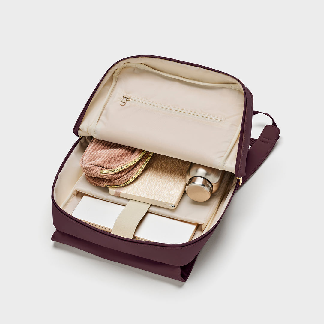 brass plum mini backpack Shop The Morlo Leather The Gemini Mini is a versatile bag with options for backpack or crossbody wear Ella Mini Leather Backpack -