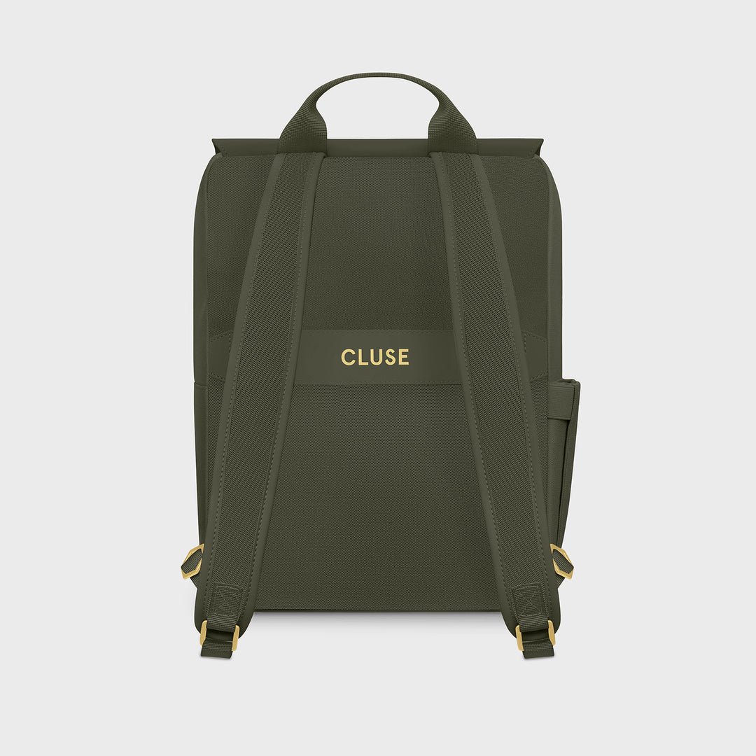 CLUSE Nuitée Backpack, Dark Green, Gold Colour CX03611 - Backpack back