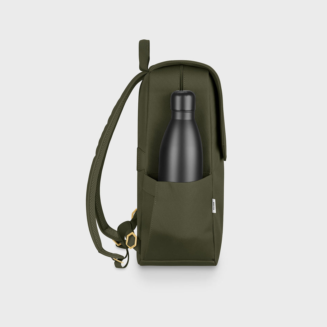 CLUSE Nuitée Backpack, Dark Green, Gold Colour CX03611 - Backpack side
