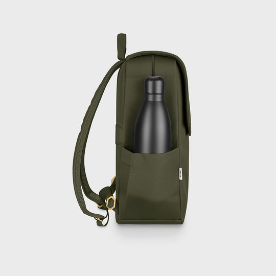 CLUSE Nuitée Backpack, Dark Green, Gold Colour CX03611 - Backpack side