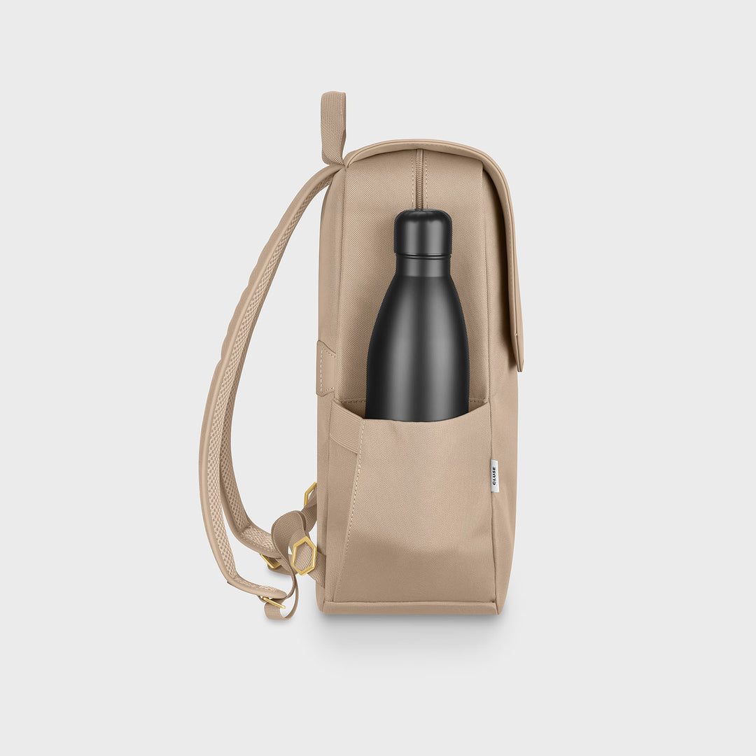 CLUSE Nuitée Backpack, Sand, Gold Colour CX03613 - Backpack side