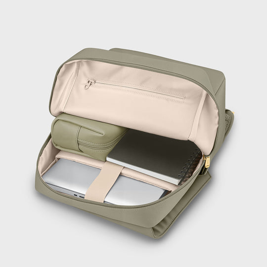 CLUSE Nuitée Backpack, Light Green Olive, Gold Colour CX036164 - Backpack inside