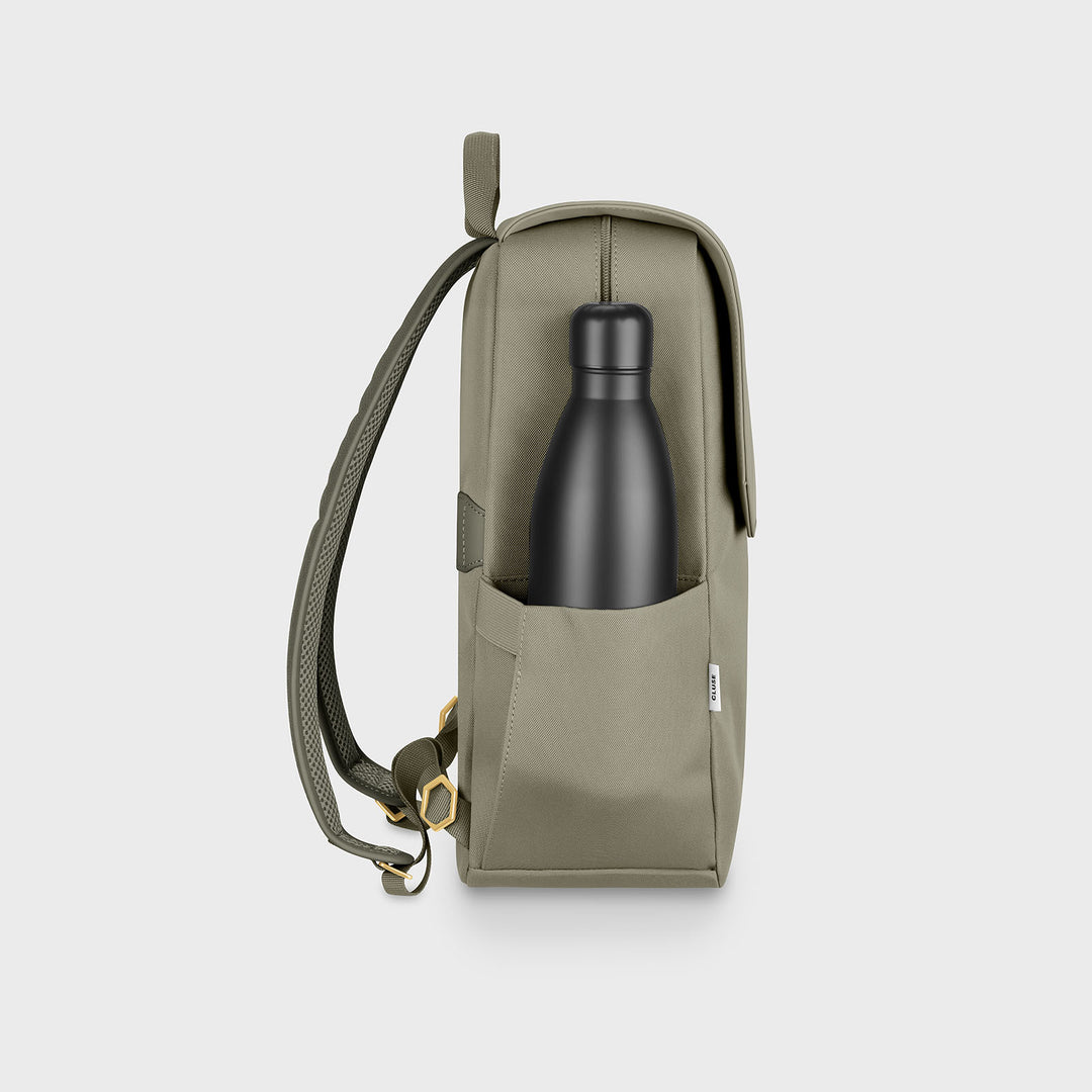 CLUSE Nuitée Backpack, Light Green Olive, Gold Colour CX036164 - Backpack side