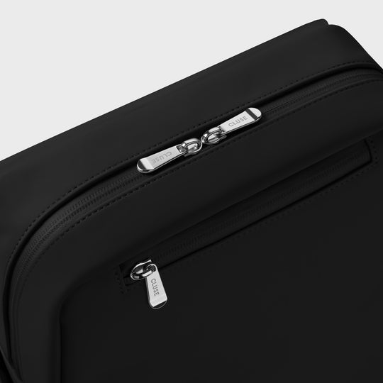 CLUSE Nuitée Petite Backpack Black Silver Colour CX03903 - Backpack Zipper detail