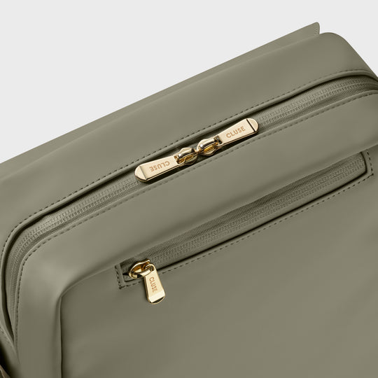 CLUSE Nuitée Petite Backpack Light Green Gold Colour CX03906 - Backpack Zipper detail