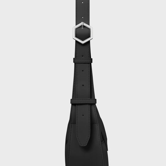 CLUSE Sacroisé Petite Crossbody Black Silver Colour CX04201 - Bag Strap detail