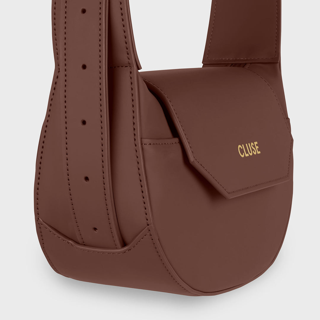 CLUSE Sacroisé Petite Crossbody Bag, Brown, Gold Colour CX04204 - Strap inlay