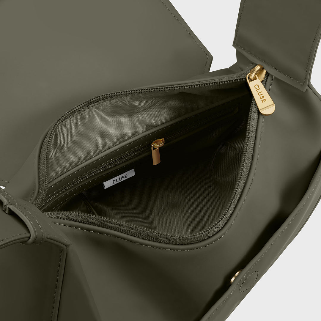 CLUSE Sacroisé Petite Crossbody Bag, Dark Green, Gold Colour CX04205 -  Inside