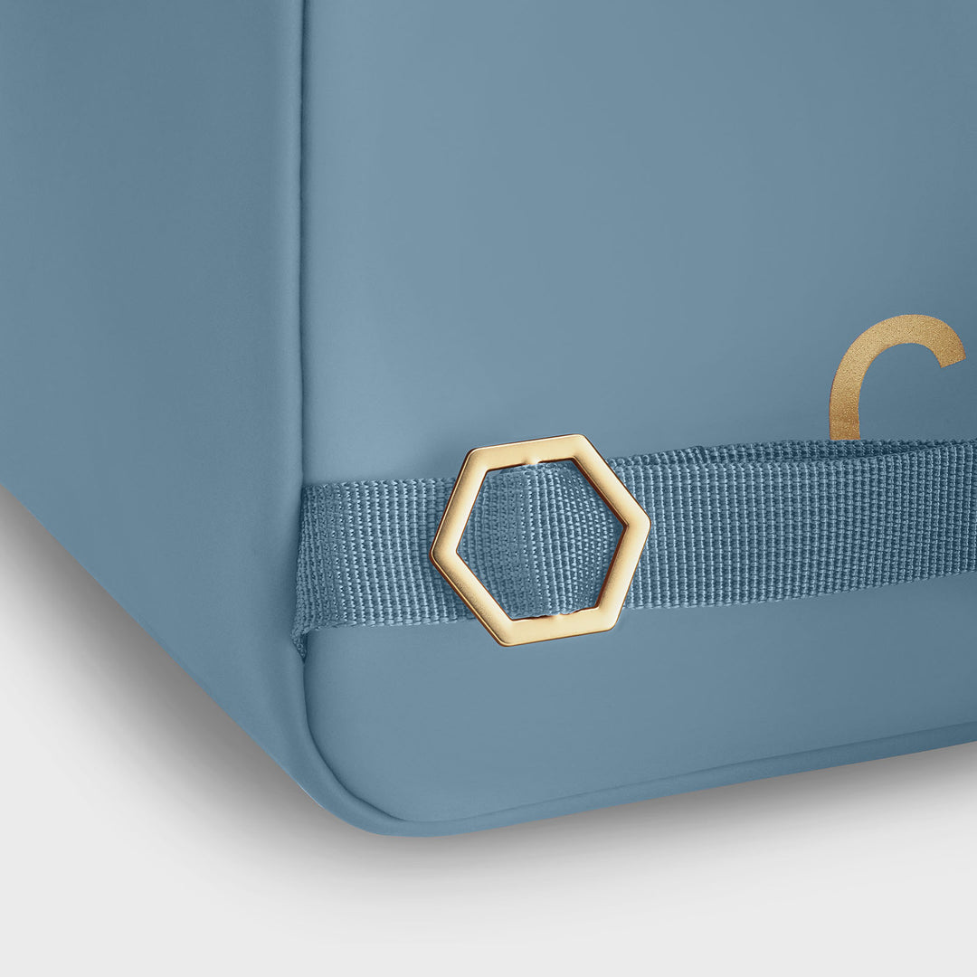 CLUSE Nuitée 2.0 Backpack, Steel Blue, Gold Colour CX4403 - Backpack shoulder strap detail