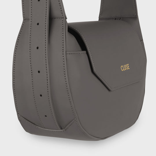 CLUSE Sacroisé Crossbody Bag, Dark Grey, Gold Colour CX04903 - Strap inlay