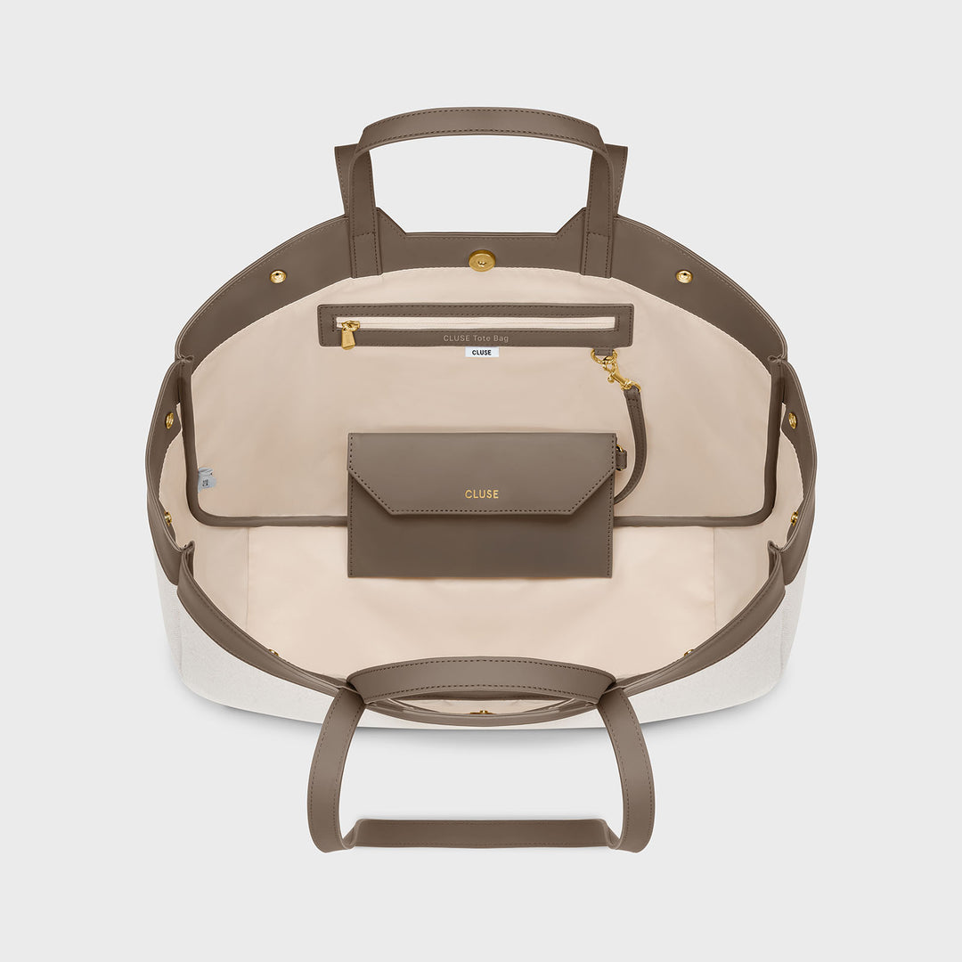 CLUSE Tote Bag, Beige, Olive Colour CX15405 - Tote bag inside