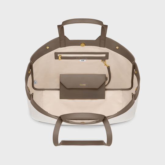 CLUSE Tote Bag, Beige, Olive Colour CX15405 - Tote bag inside