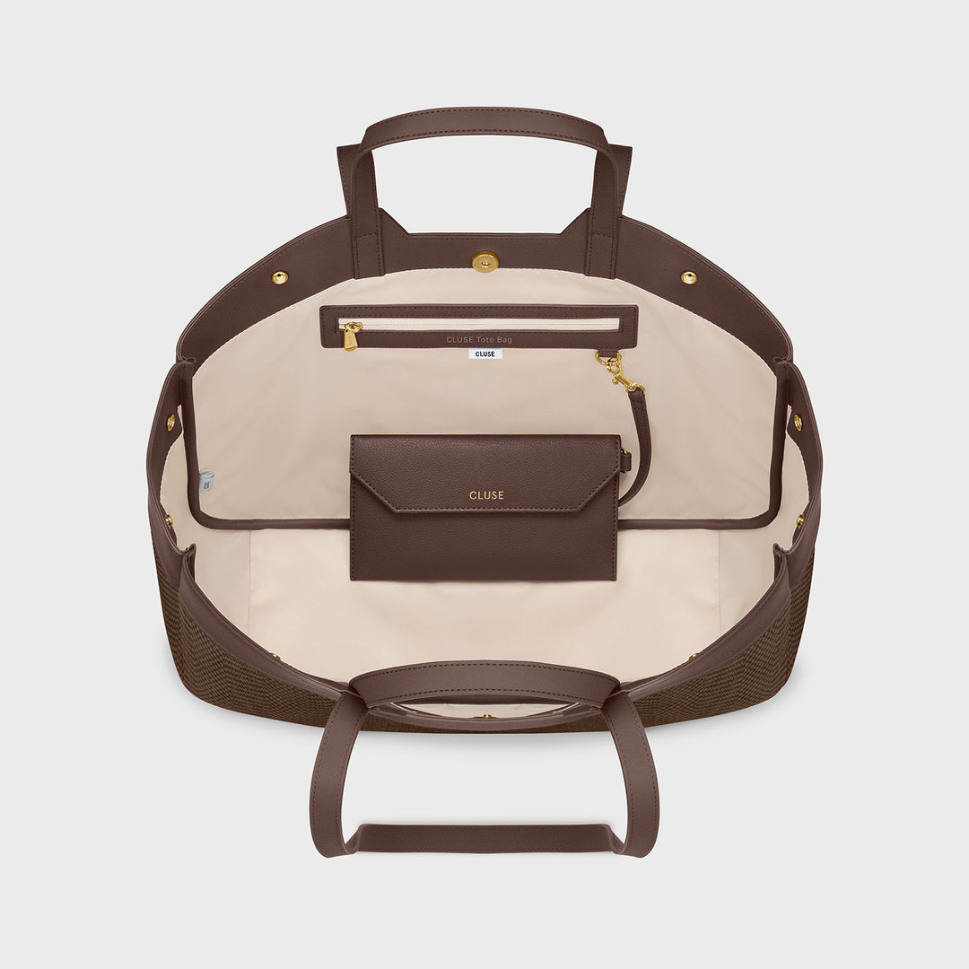 CLUSE Tote Bag, Textured Tan Colour CX15407 - Tote bag inside