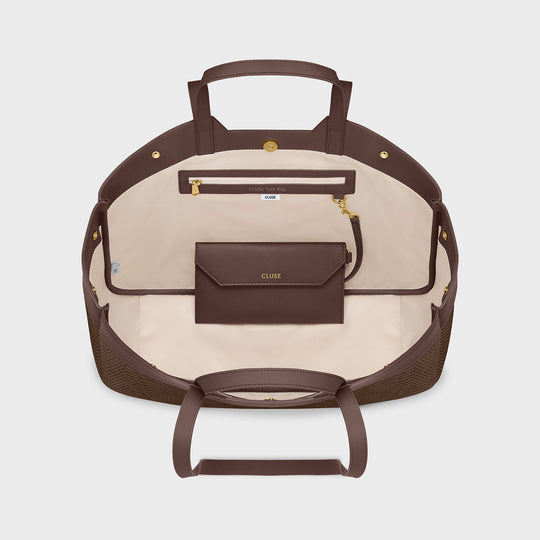 CLUSE Tote Bag, Textured Tan Colour CX15407 - Tote bag inside