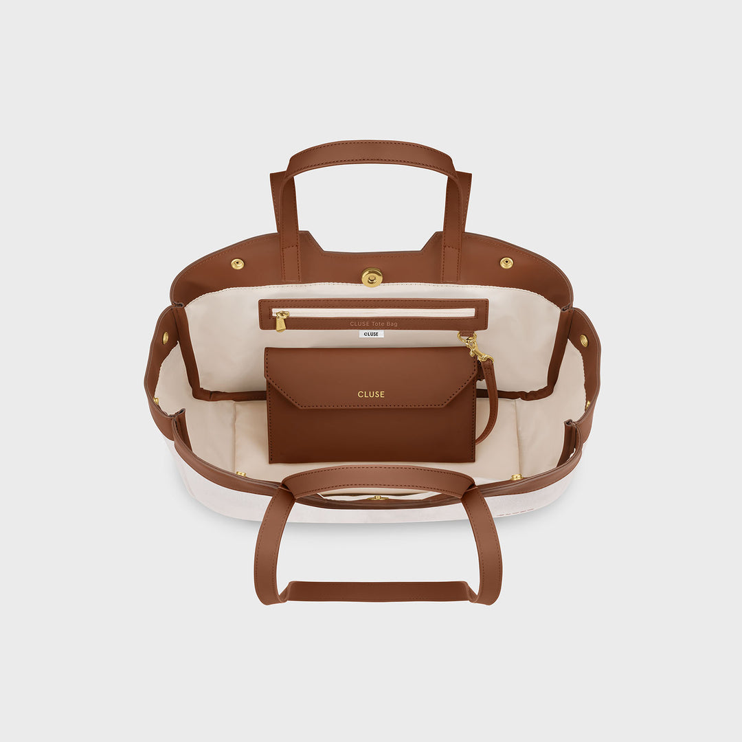 CLUSE Tote Bag Petite, Beige, Brown Colour CX15802 - Tote bag inside