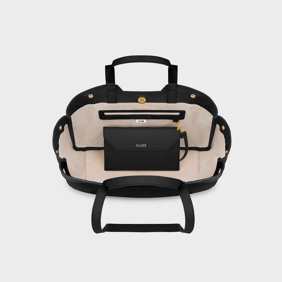 CLUSE Tote Bag Petite, Full Black Colour CX15803 - Tote bag inside