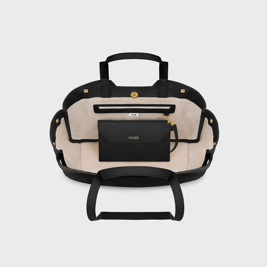 CLUSE Tote Bag Petite, Full Black Colour CX15803 - Tote bag inside