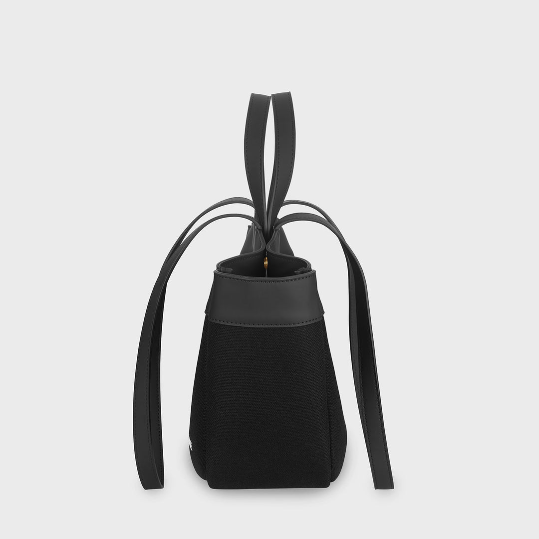 CLUSE Tote Bag Petite, Full Black Colour CX15803 - Tote bag side