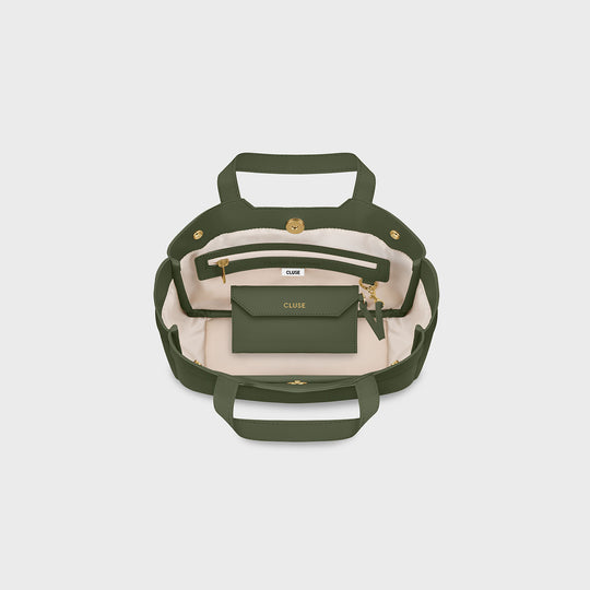 CLUSE Tote Bag Mini, Dark Olive Colour CX15903 - Tote Bag inside