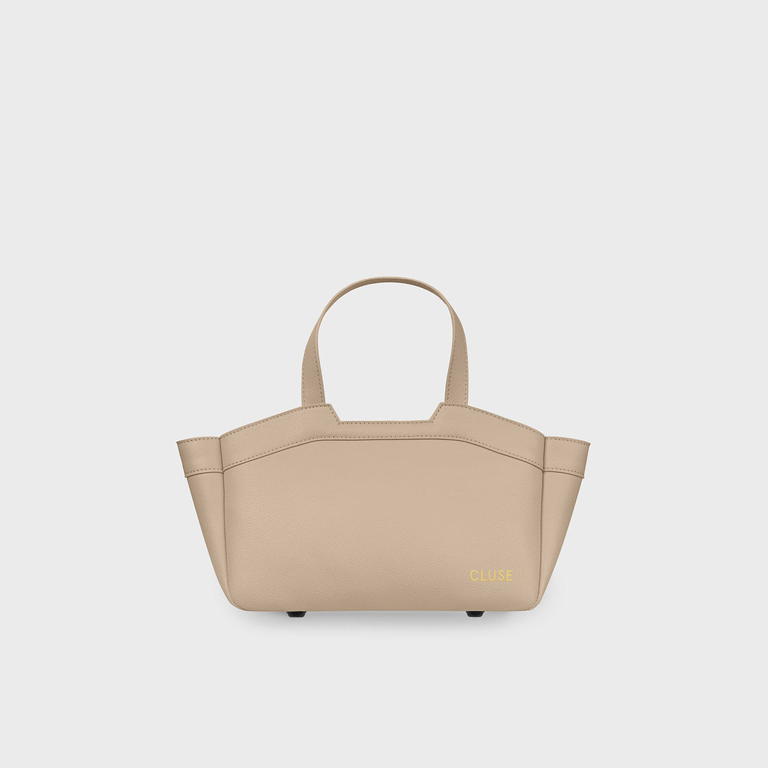 CLUSE Tote Bag Mini, Sand Colour CX15904 - Tote Bag front and back