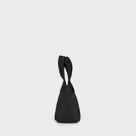 CLUSE Tote Bag Micro, Textured Black Colour CX16001 - Tote bag side