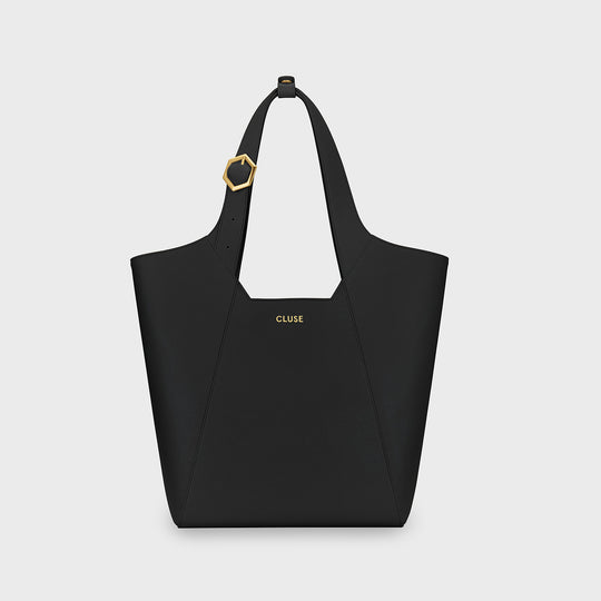 CLUSE Lutry Tote Bag, Black Colour CX16701 - Lutry Tote bag frontal and back