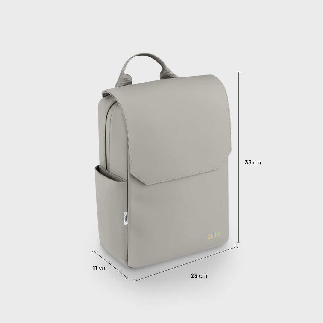 Nuitée Petite Backpack, Light Grey, Gold Colour CX03905 - backpack size.